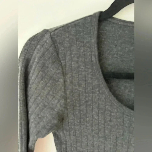 SUPERFIT MERINO ribbed grey TOP, wool cotton NATURAL - Picture 2 of 7